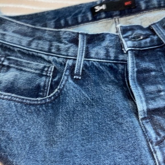 3x1 NYC Stella Selvedge Fringe Hem Jeans Button Fly Womens Size 25 boho chic - Picture 10 of 11